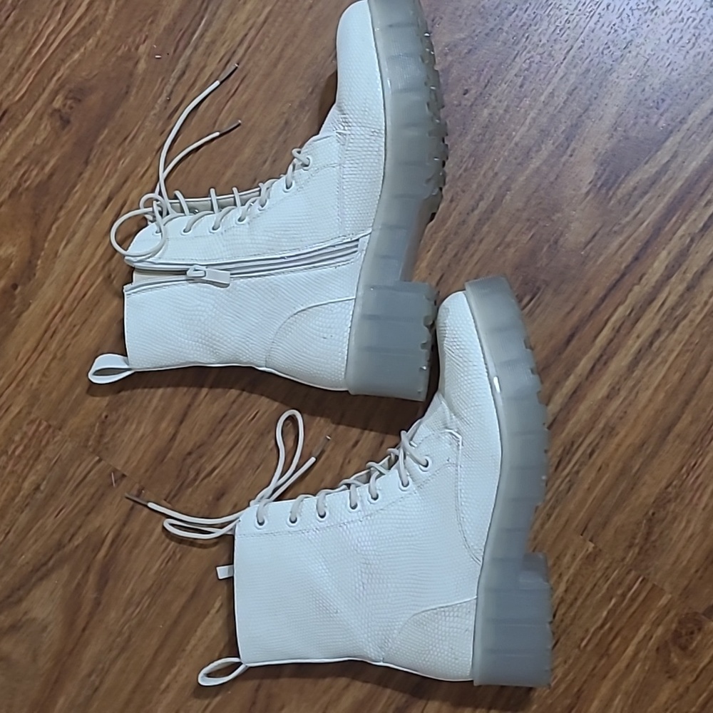 Cream Boots